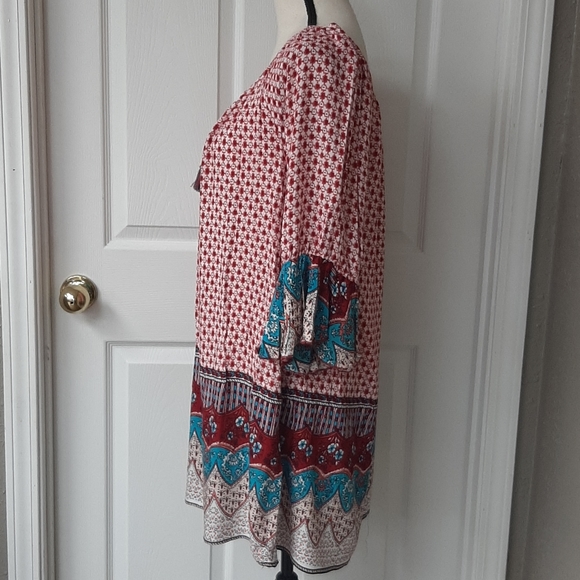 Umgee bell sleeve boho dress large NWOT - Picture 4 of 8